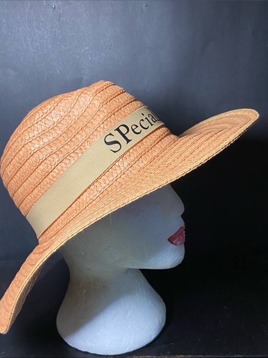 Madewell Accessories - Madewell Tan Woven Wide-Brim 100 % Paper Hat w/SPecial Sign Band